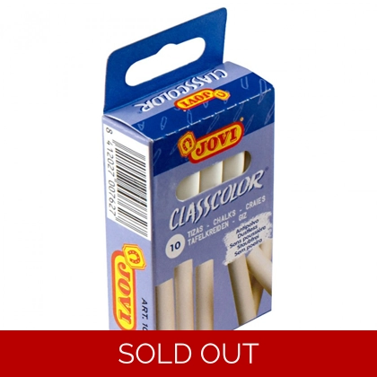 JOVI Dustless White Chalks 9mm x 80mm 10pc Box